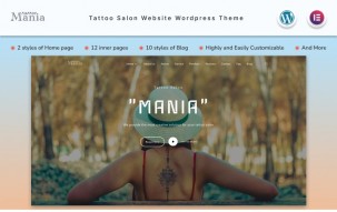 Mania - Tattoo Salon Website Wordpress Theme