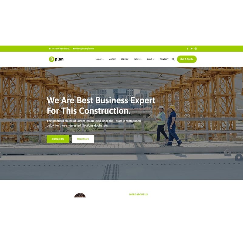 Bplan - Home Plan Construction WordPress Theme