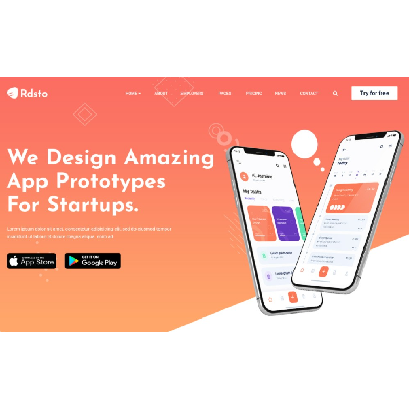Rdsto - App Responsive WordPress Theme