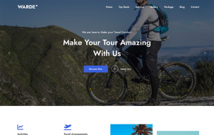 Warde &ndash; Tour and Travel Landing Page WordPress Theme