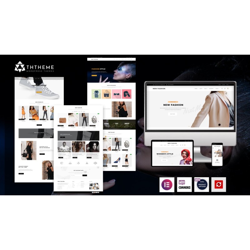 New Fashion &ndash; The Elementor Fashion Shop WordPress theme