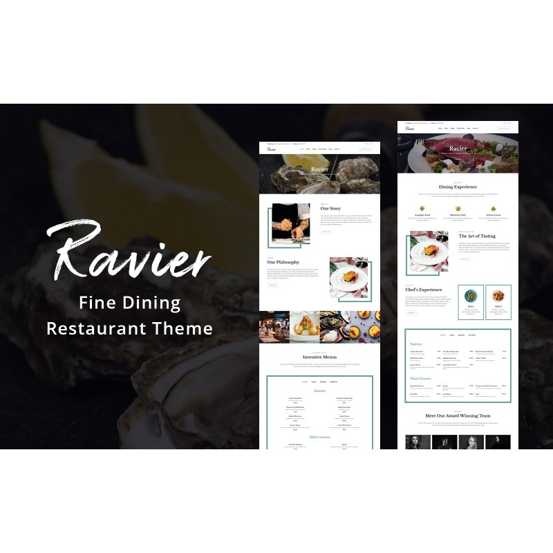 Ravier - Elegant Restaurant WordPress Theme