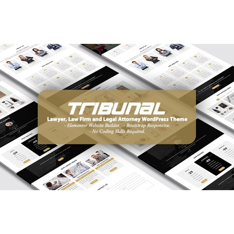 TRIBUNAL - Lawyer, Law Firm and Legal Attorney Landing Page WordPress Theme