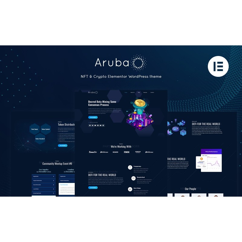 Aruba - Crypto & ICO Elementor WordPress Theme
