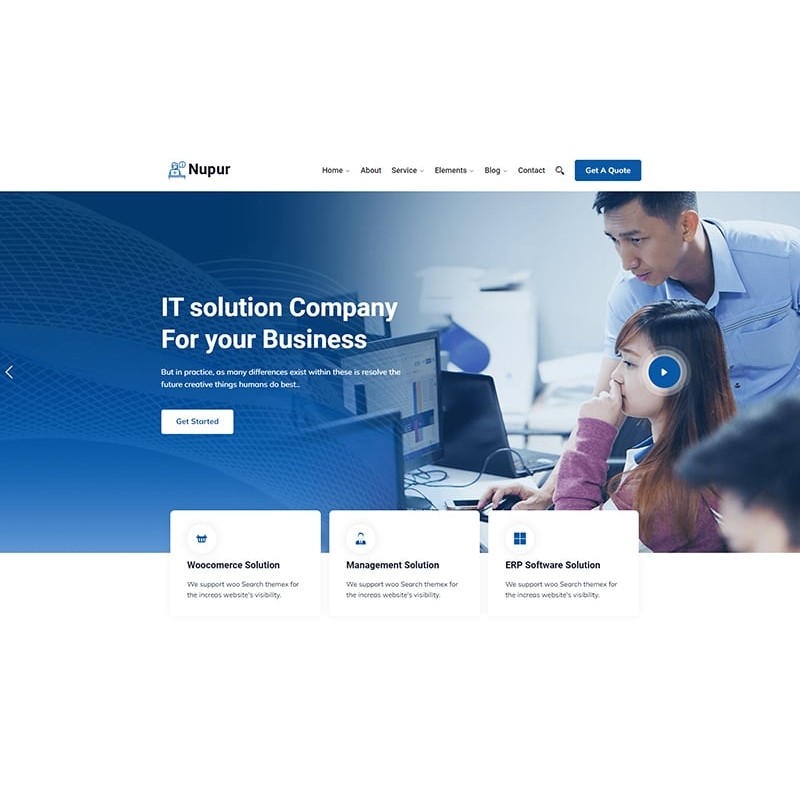 Nupur - IT Solution Company WordPress Theme