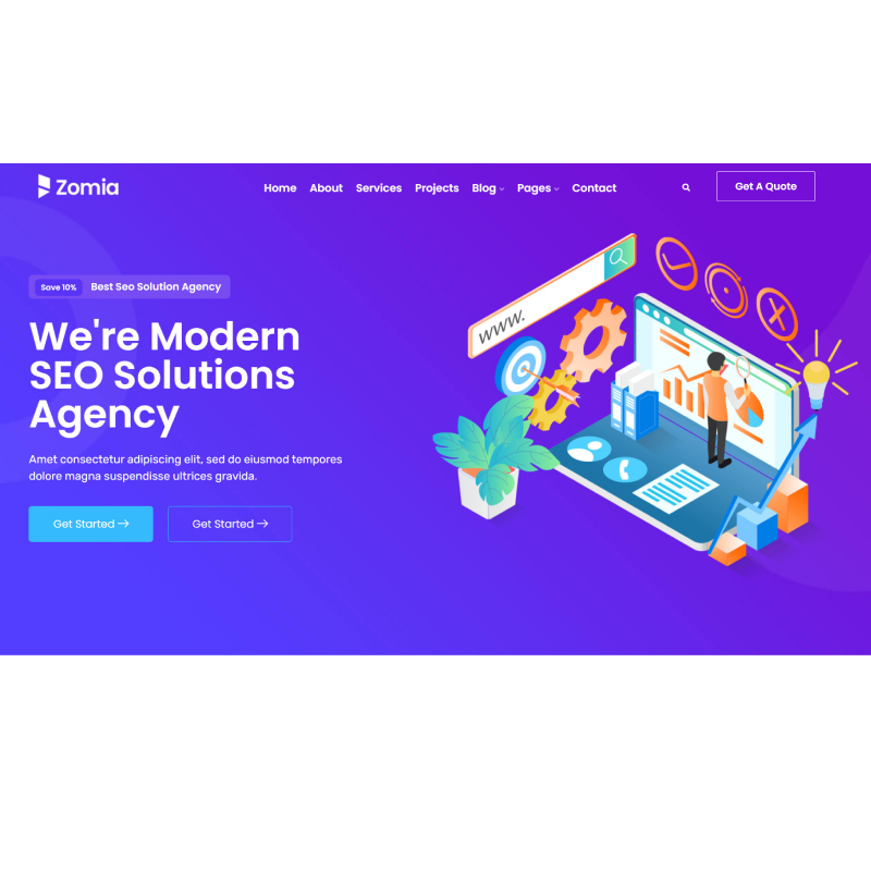 Zomia - Technology & Agency WordPress Theme