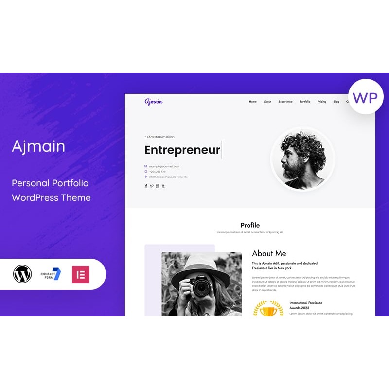 Ajmain &ndash; Portfolio Landing Page WordPress Theme