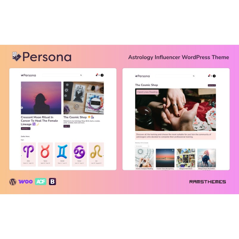 PERSONA - Astrology Influencer WordPress Theme