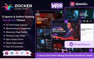 Zocker - E-Sports Online Gaming Clan News WordPress Theme