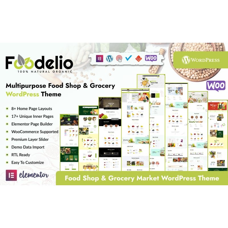 Foodelio &ndash; Multipurpose Food Shop Grocery WordPress Theme