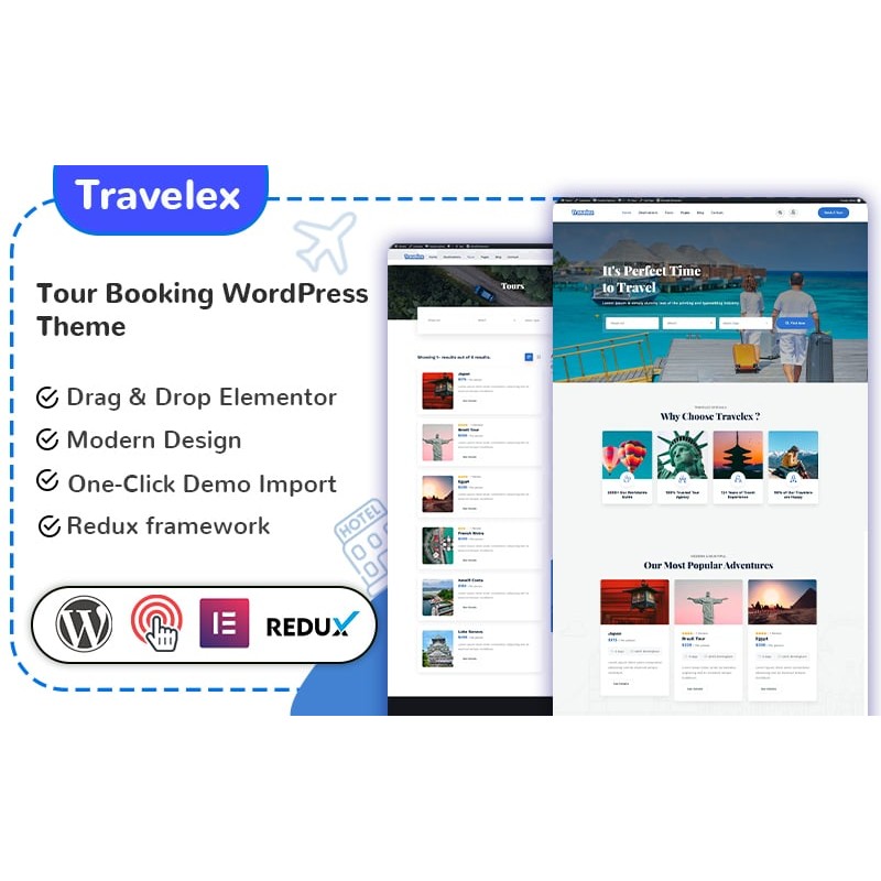 Travelex - Travel Booking WordPress Theme