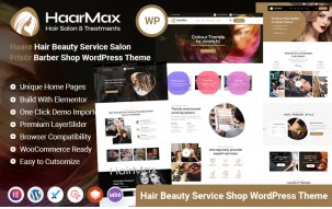 Haarmax - Hair Beauty Salon Hairdresser Barber Shop WordPress Theme