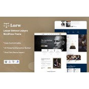 Lorw - Defense Lawyers and law WordPress Theme