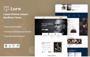 Lorw - Defense Lawyers and law WordPress Theme
