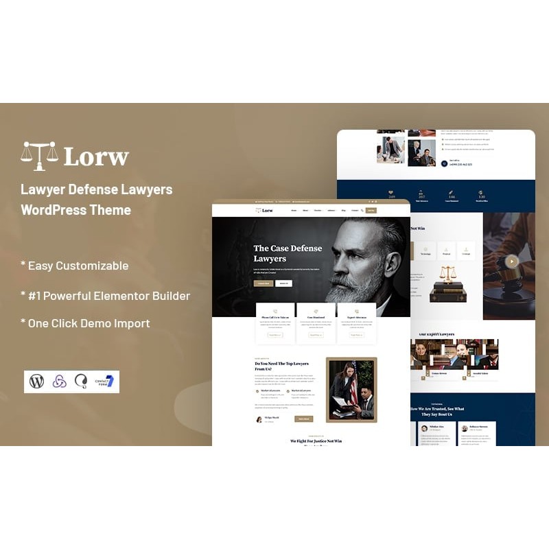 Lorw - Defense Lawyers and law WordPress Theme