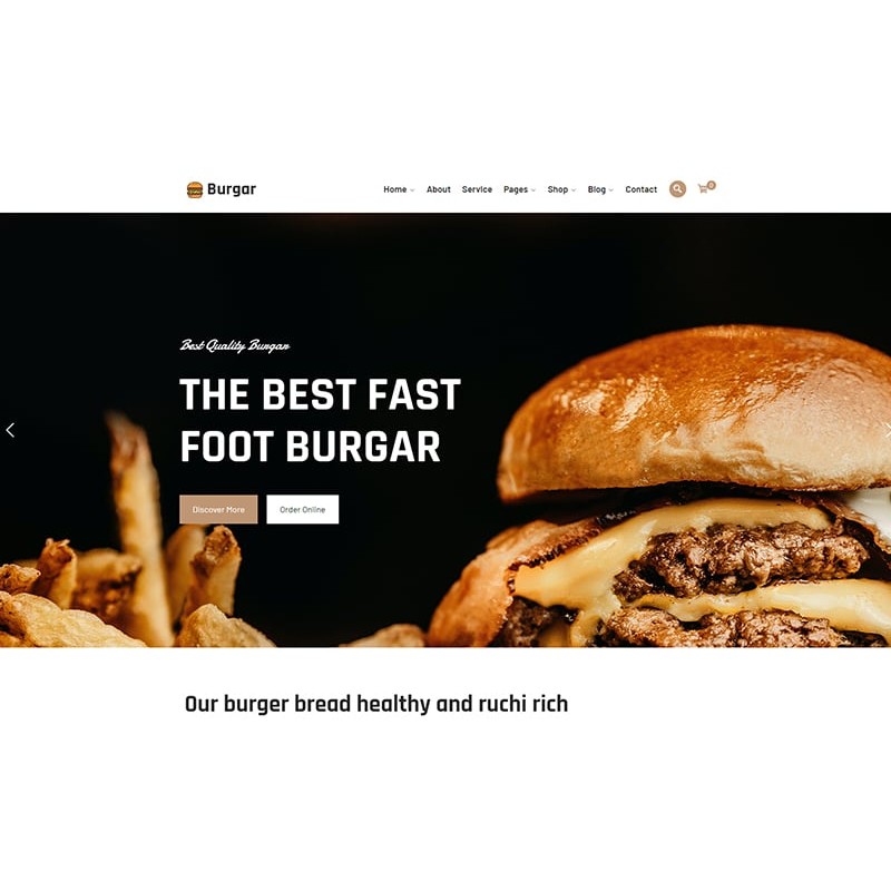 Burgar - Fast Food Burger WordPress Theme