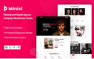Minist - Minimal and Digital Agency Company WordPress Theme