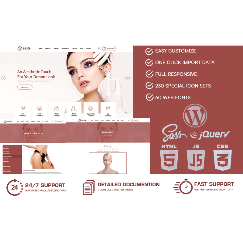 Aeste - Aesthetic & Plastic Surgery WordPress Theme