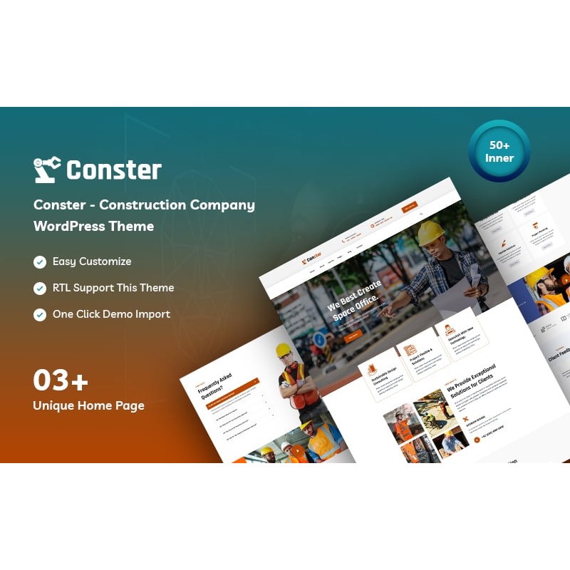 Conster - Construction Company WordPress Theme