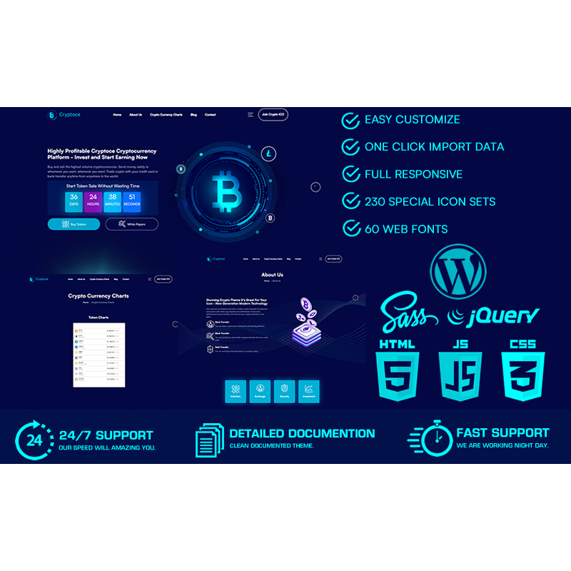 Cryptoce - Cryptocurrency & Bitcoin WordPress Theme