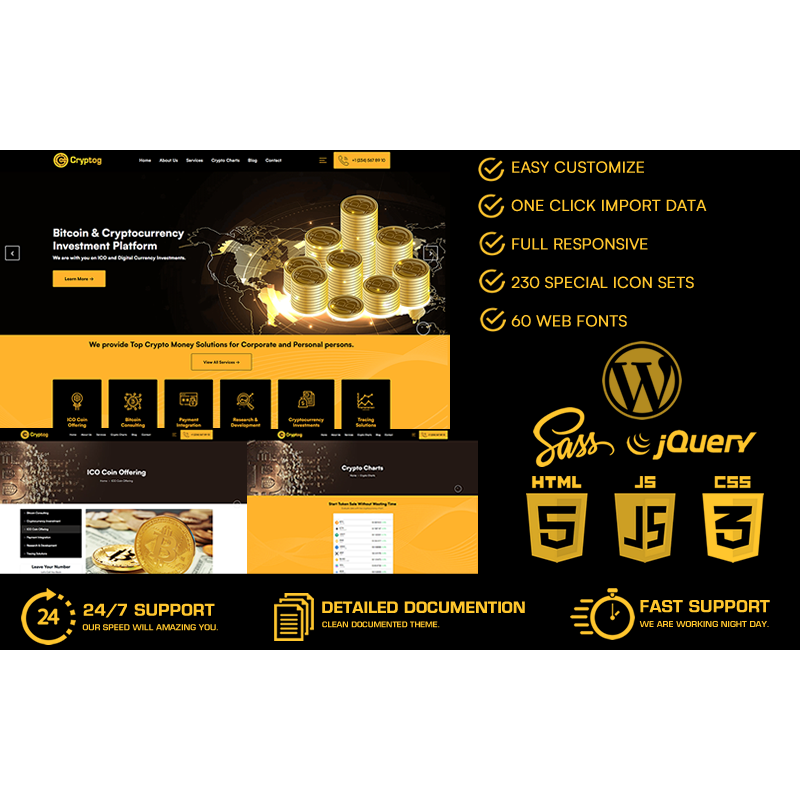 Cryptog - Bitcoin & Cryptocurrency WordPress theme