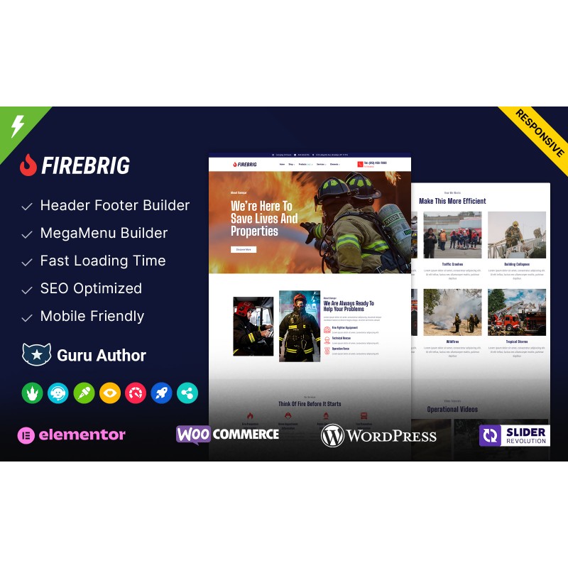 Firebrig - Security and Fire Department WordPress Theme