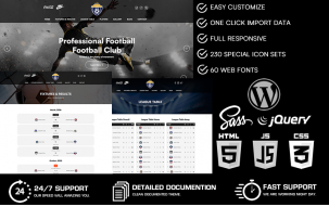 Football Club - Sport Clubs WordPress Theme