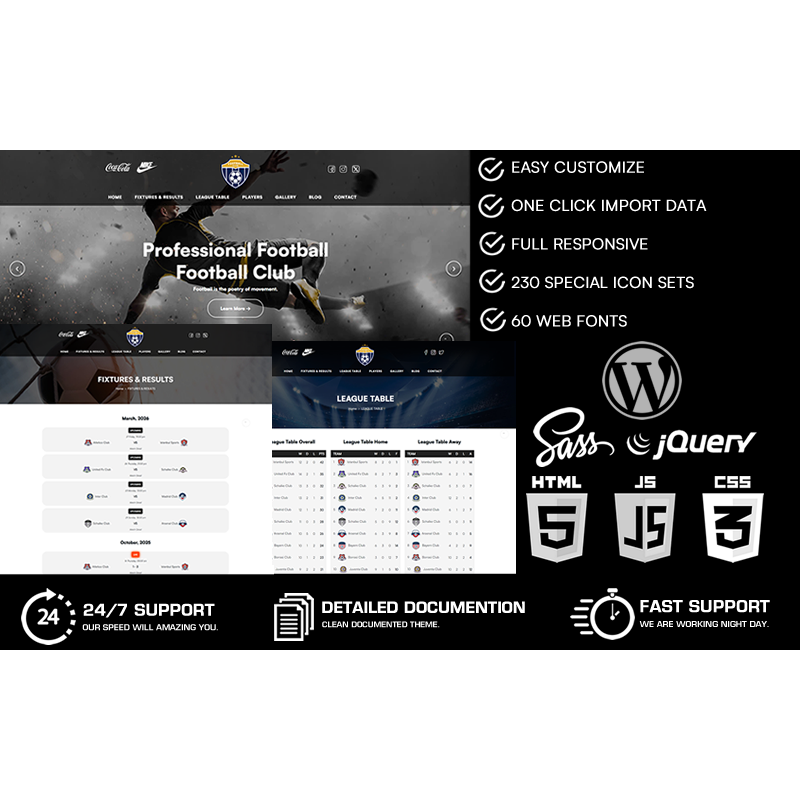 Football Club - Sport Clubs WordPress Theme
