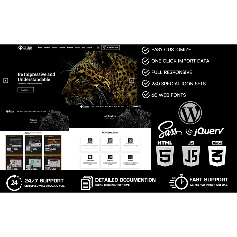 Titan - Web Design Agency WordPress Theme