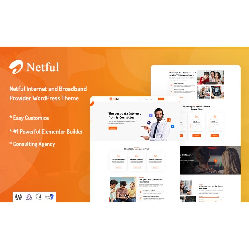 Netful - Internet and Broadband Provider WordPress Theme