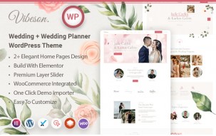 Vibeson - Elegant Wedding Love Event Planner Photography Wordpress Theme
