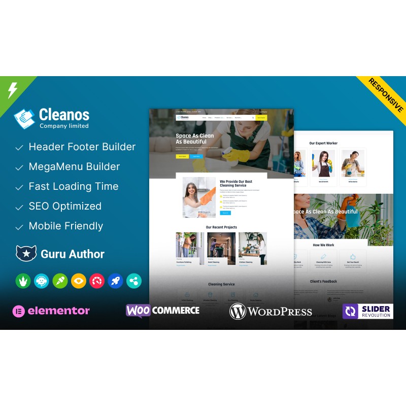 Cleanos - Cleaning Services WordPress Theme