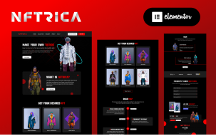 NFTRICA - NFT Project Artist Showcase Elementor WordPress Theme