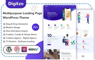 Digitzo - Multipurpose Landing Page WordPress Theme