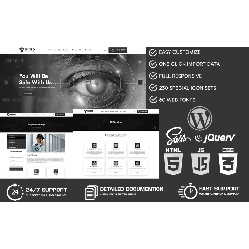 Shield - Security & Protection Service WordPress Theme