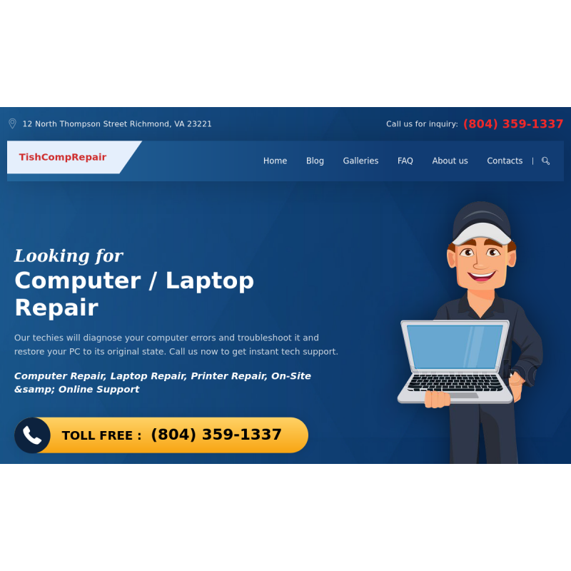 TishCompRepair - Computer Repair WordPress Theme
