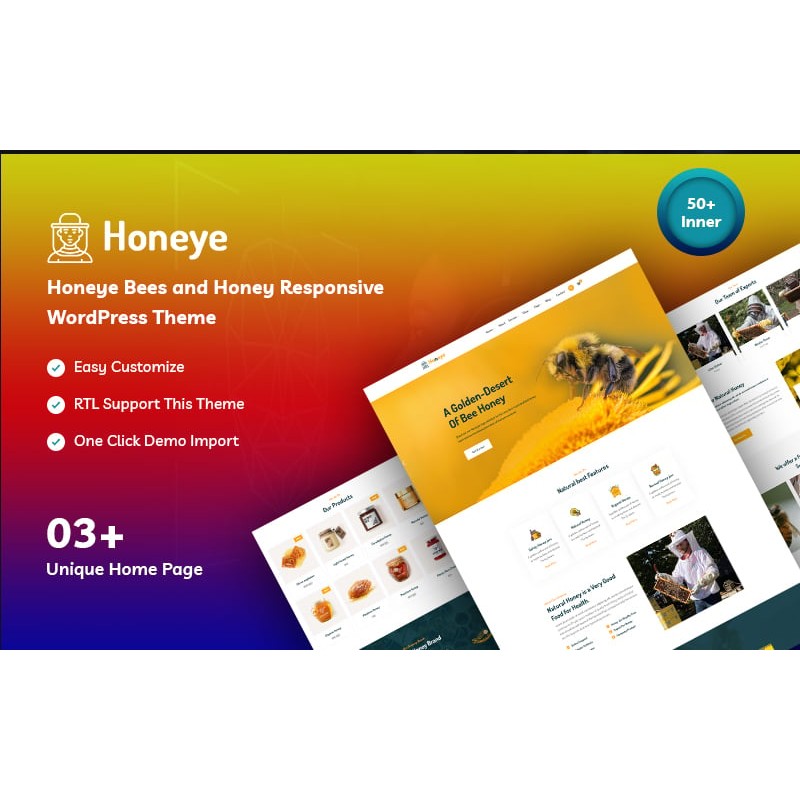 Honeye - Bees and Honey Responsive WordPress Theme