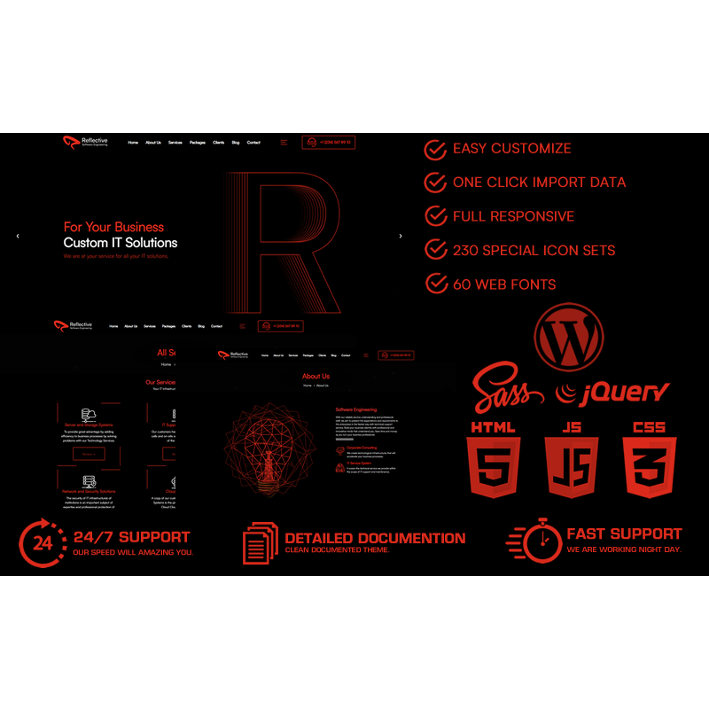 Reflective - It Solutions & Software Engineering WordPress Theme