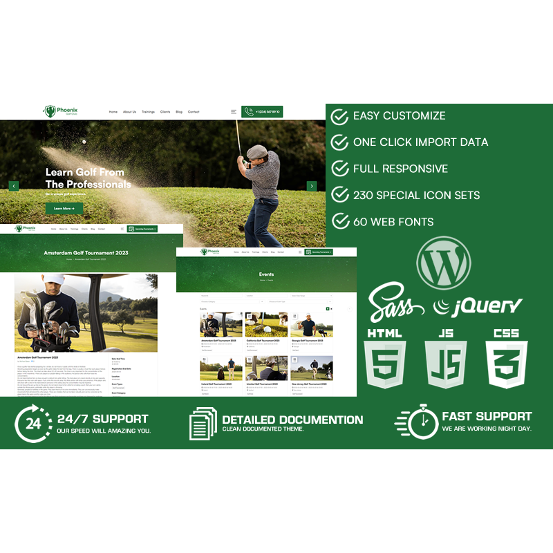 Phoenix - Golf Club WordPress Theme