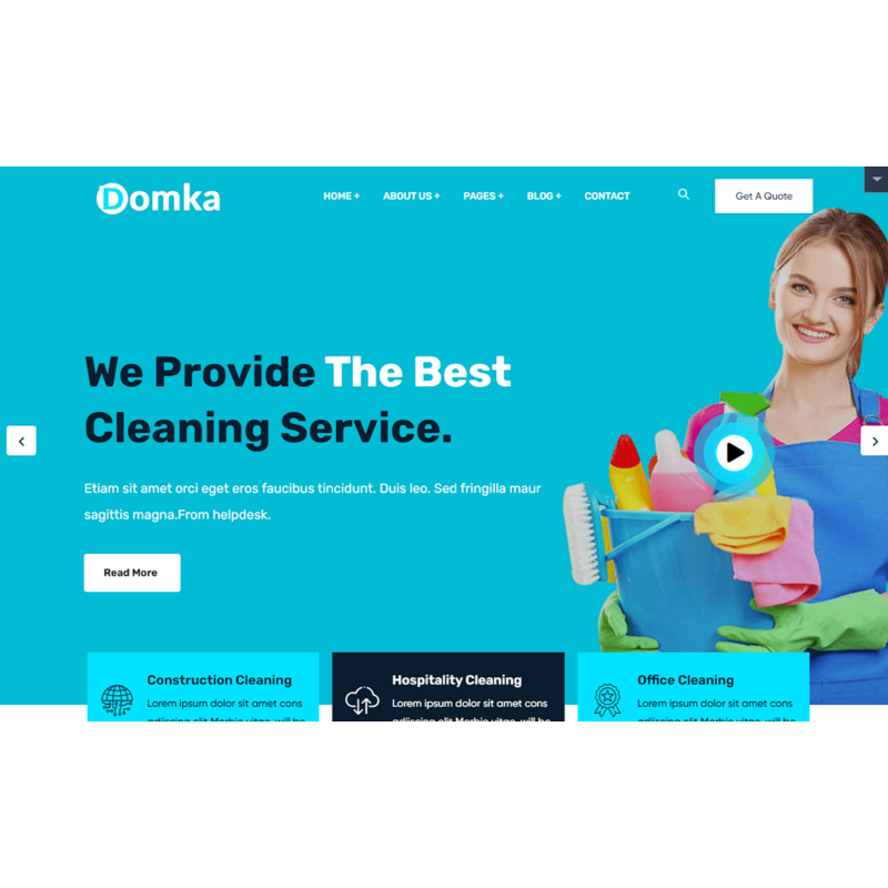 Domka - Cleaning Company and Services WordPress Theme