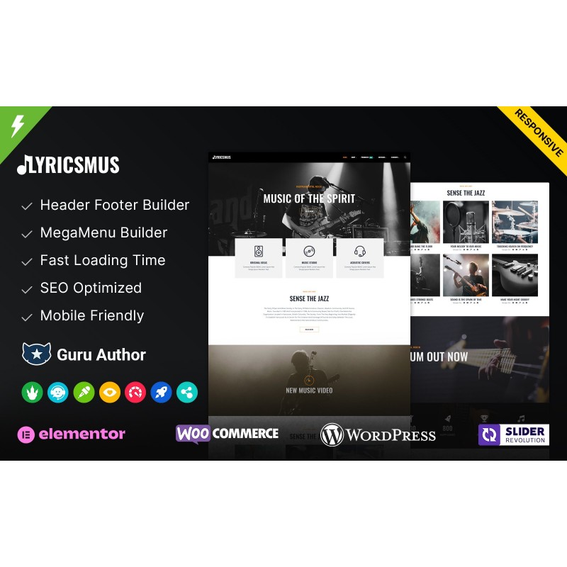 Lyricsmus - Music WordPress Theme