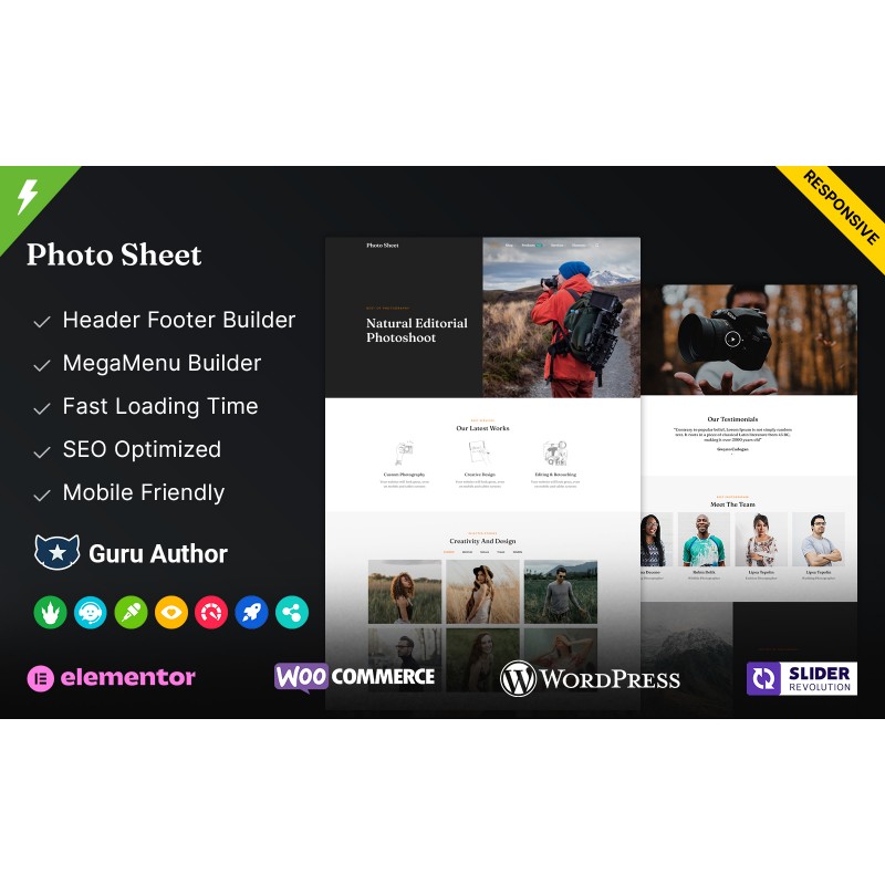Photo Sheet - Photography WordPress Theme