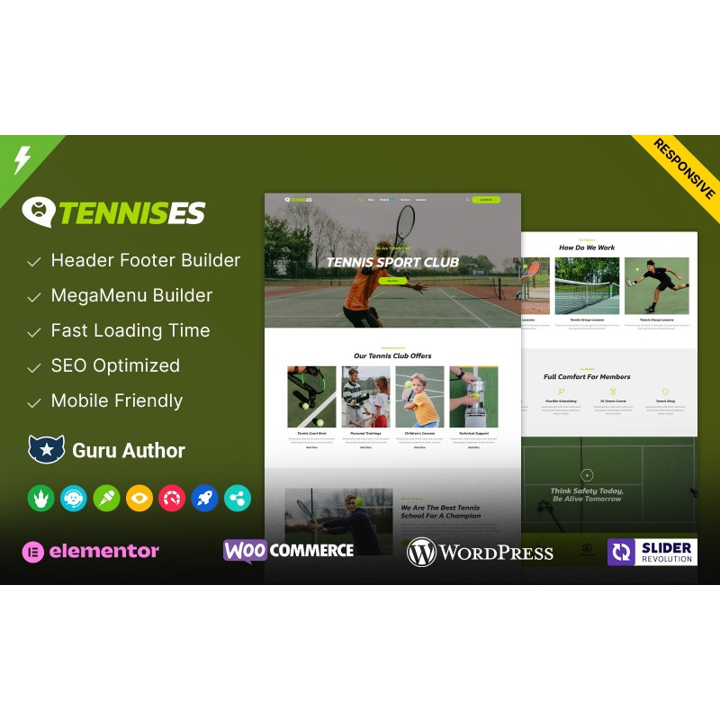 Tennises - Tennis and Sports Club WordPress Theme