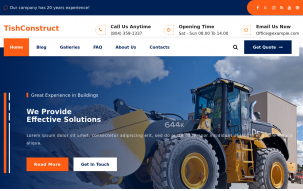 TishConstruct - Construction Company WordPress Theme