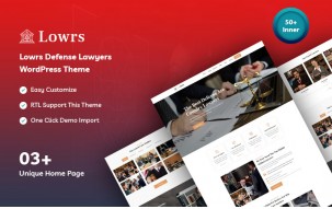 Lowrs - Defense Lawyers WordPress Theme