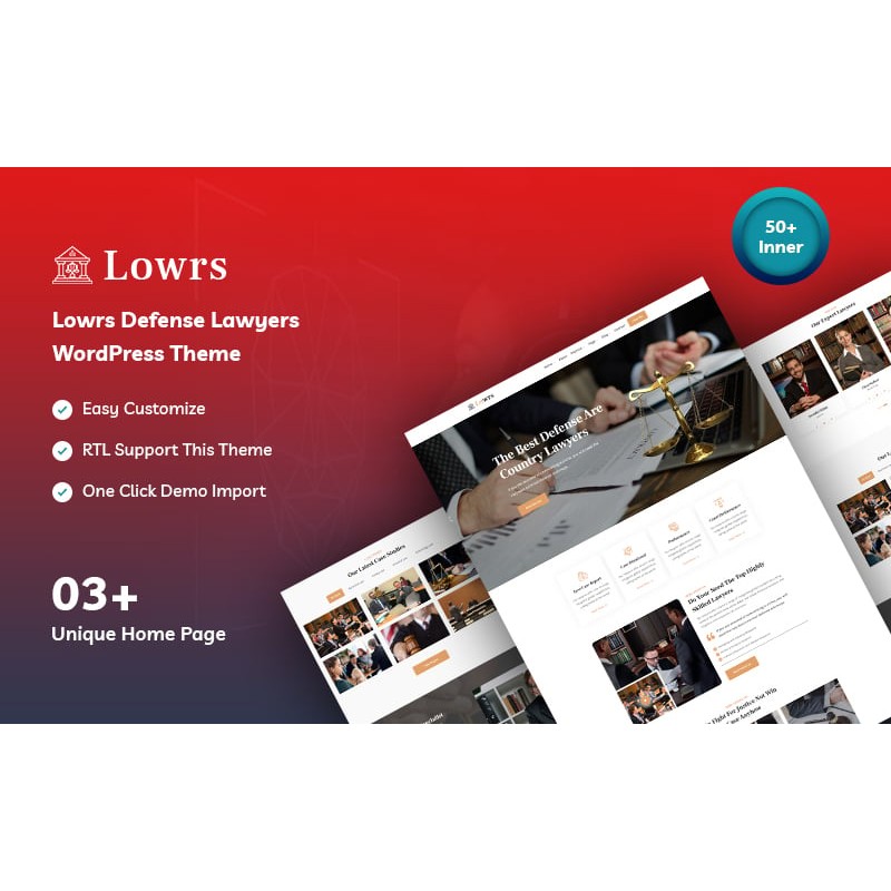 Lowrs - Defense Lawyers WordPress Theme