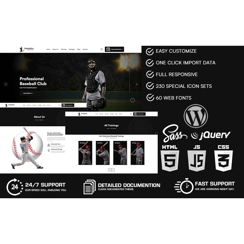 Baseballen - Baseball Club WordPress Theme