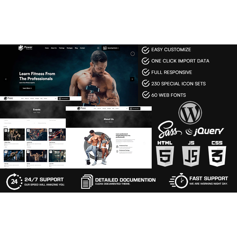 Power - Fitness & Gym WordPress Theme