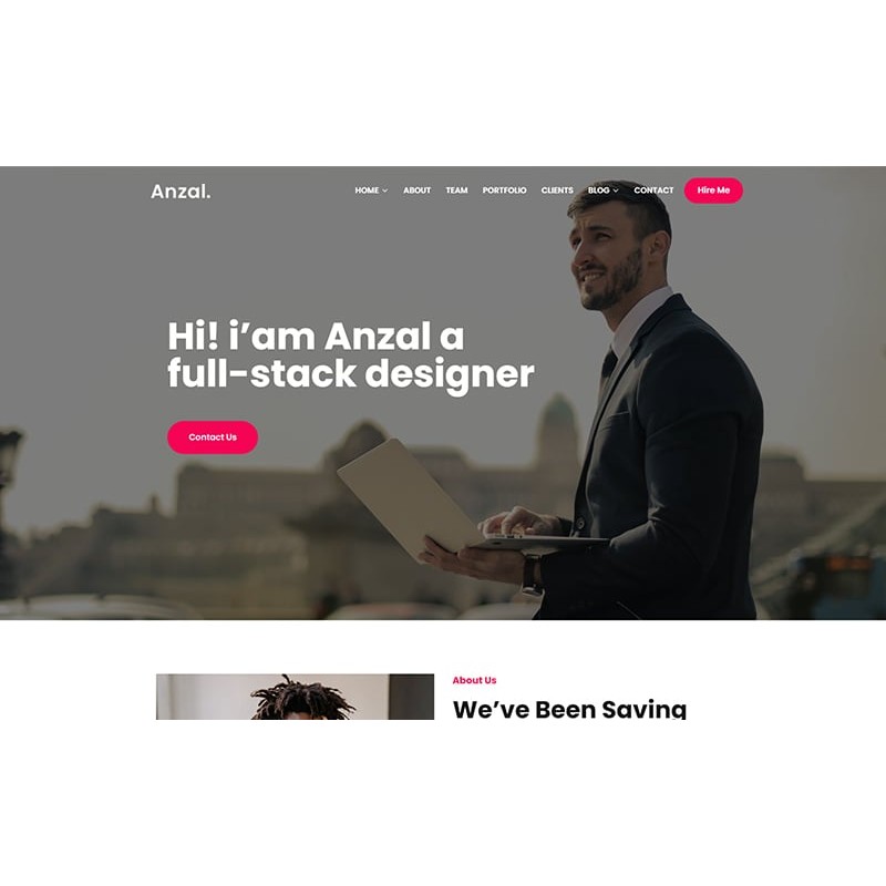 Anzal - Personal Portfolio WordPress Theme