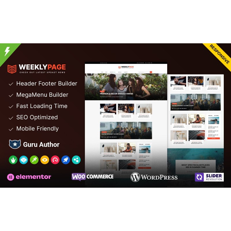Weeklypage - News and Magazine Blog WordPress theme